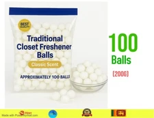 Closet Freshener Deodorizer Balls Classic Scent Wardrobe & Storage Use 100 Balls