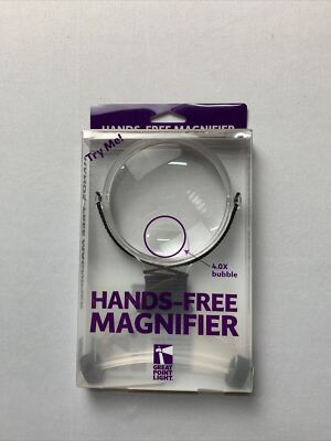 Great Point Light Portable Hands Free Magnifier W 4XL Bubble Adjustable ...
