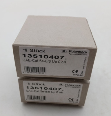 2er Pack.  Rutenbeck Anschlussdose Uae-cat. 5e-8/8 Up 0 OK 13510407 #KT8076A