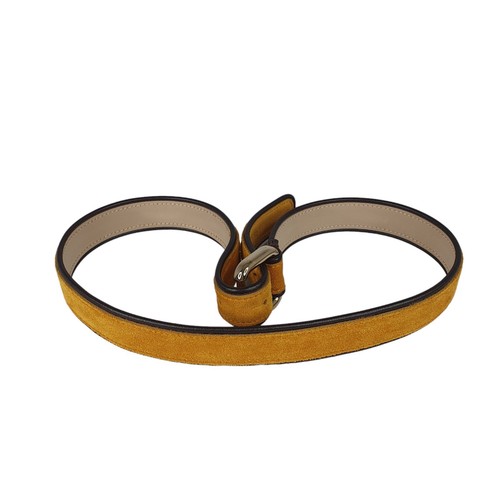 M Missoni Womens Yellow Suede Thin Buckle Belt Size S - Picture 7 of 8