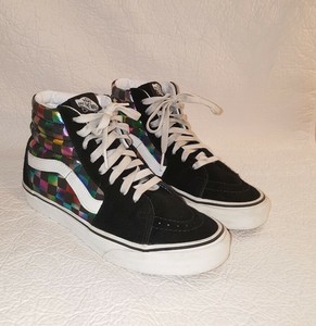 checker high top vans