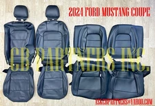 2024 2025 ORIGINAL FORD MUSTANG COUPE BLACK LEATHER SEAT UPHOLSTERY NEW TAKEOFF