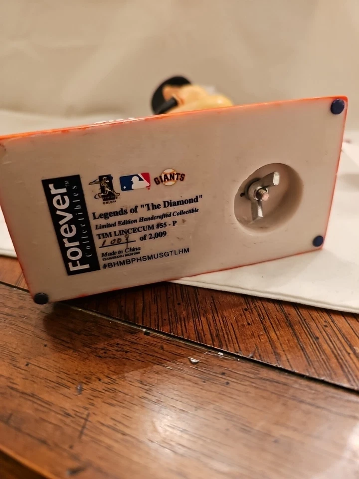 Tim Lincecum SF Giants Bobblehead Player Bobble Photo Base 2009 Foto 4 de 4