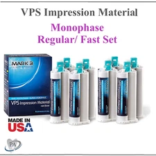 Dental VPS Impression Monophase Regular Set VPS Material VPS PVS 50ML Cartridges