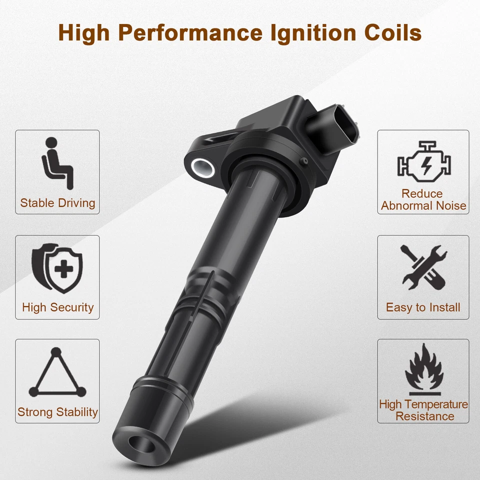 Paquete de 4 bobinas de encendido para Honda Crosstour CR-V 2012-2013 2010-2016 L4 2,4 L Foto 4 de 4