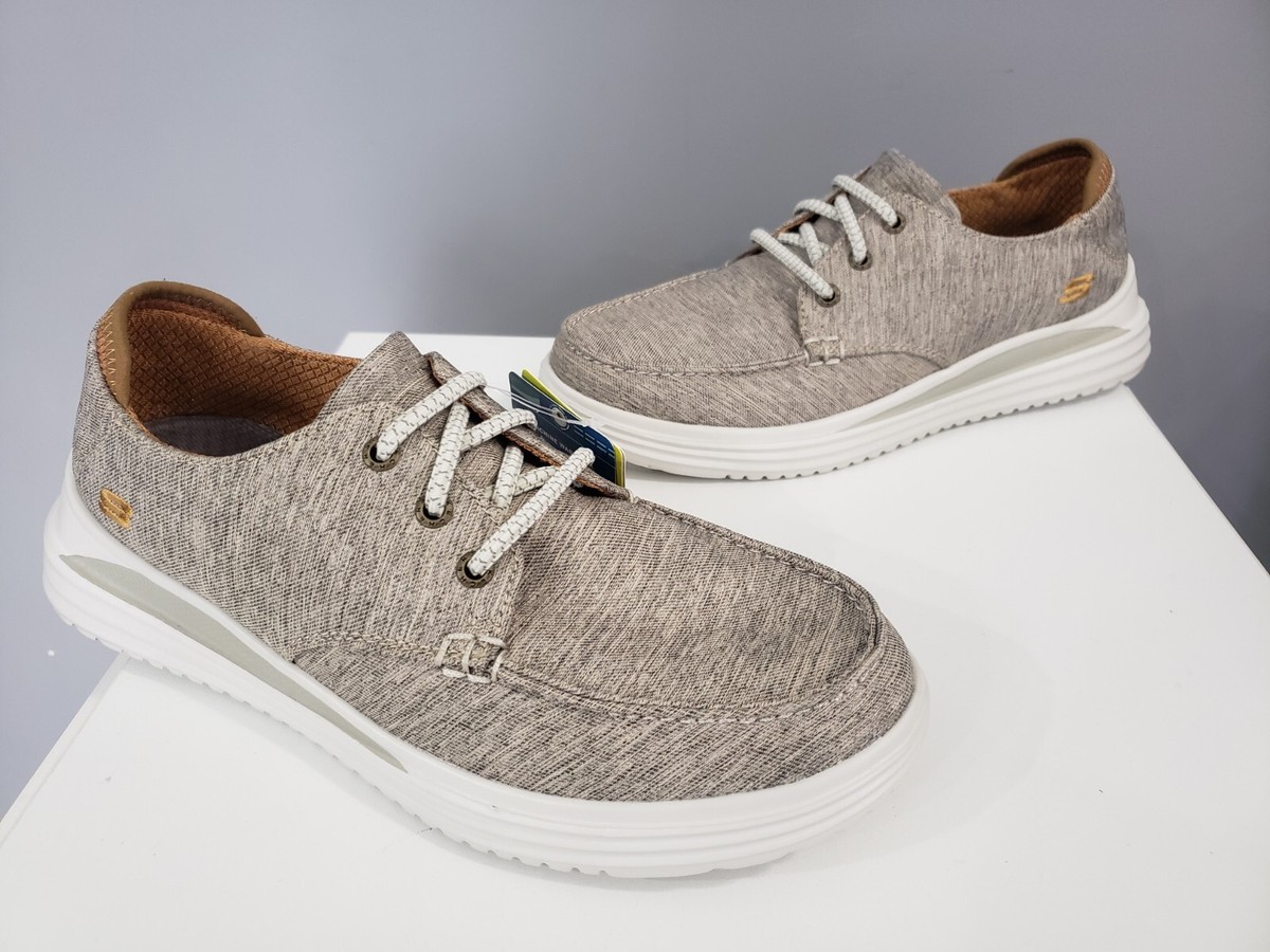 SKECHERS Men Taupe‎ Relenzo Sneaker Slip-On Shoe Size 8 Dress Shoe Business boat SKECHERS Men main image 3