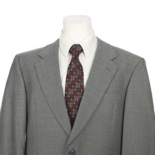 Hart Schaffner Marx Gray Nailhead Wool Two Button Sport Coat Mens 42R 42 Regular