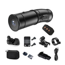 Motorcycle Dual Lens Dash Cam Handlebar Helmet Recorder 170 Degree Fish-eye Lens