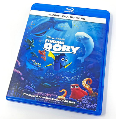 Finding Dory Blu-Ray and DVD Combo 3 Disc Set Used Works No Code