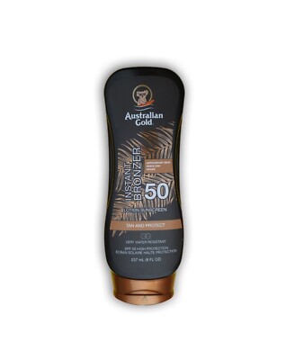 Australian Gold/SPF 50 Sunscreen Lotion with Bronzer/Sonnenschutz/Sonnencreme 