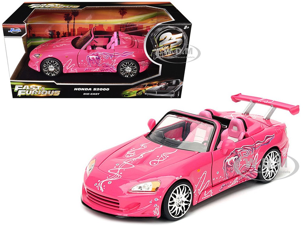 SUKI'S 2001 HONDA S2000 PINK FAST & FURIOUS 25 YEARS 1/24 DIECAST