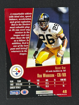 1993 Score Select #48 Rod Woodson Pittsburgh Steelers Football