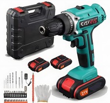 21V Cordless Drill Combi Driver High Power Electric Screwdriver Set 1/2 Battery