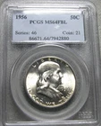 1956 Franklin Half Dollar Silver ---- PCGS MS-64 FBL Coin ---- #823C