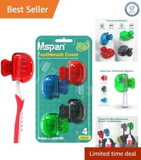 Ventilated Toothbrush Covers for Kids and Adults - Perfect for Travel and Home