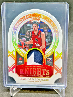 2024/25 Crown Royale Euroleague Knights LEANDRO BOLMARO Gold Jersey Patch 07/25