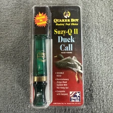 Vintage Quaker Boy SUZY Q 2 Double Reed Mallard Duck Call  W/Lanyard & Cassette