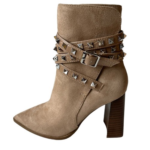 Steve Madden Stivali Scandal Cammello Beige Ecopelle Scamosciata Fibbia Stivaletto Donna Tg 5 - Foto 12 di 12
