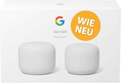  Google Nest WiFi Set (WLAN-Router + Access Point 5 GHz) Smart Home WIE NEU 