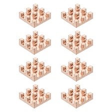 8 Pcs Copper Heatsink 6x6x2mm, Heat Sink Cooler Radiator for Raspberry Pi