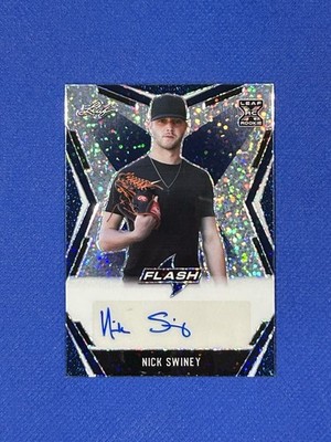 2020 Leaf Flash Blue /50 Nick Swiney #BA-NS1 Auto autograph i