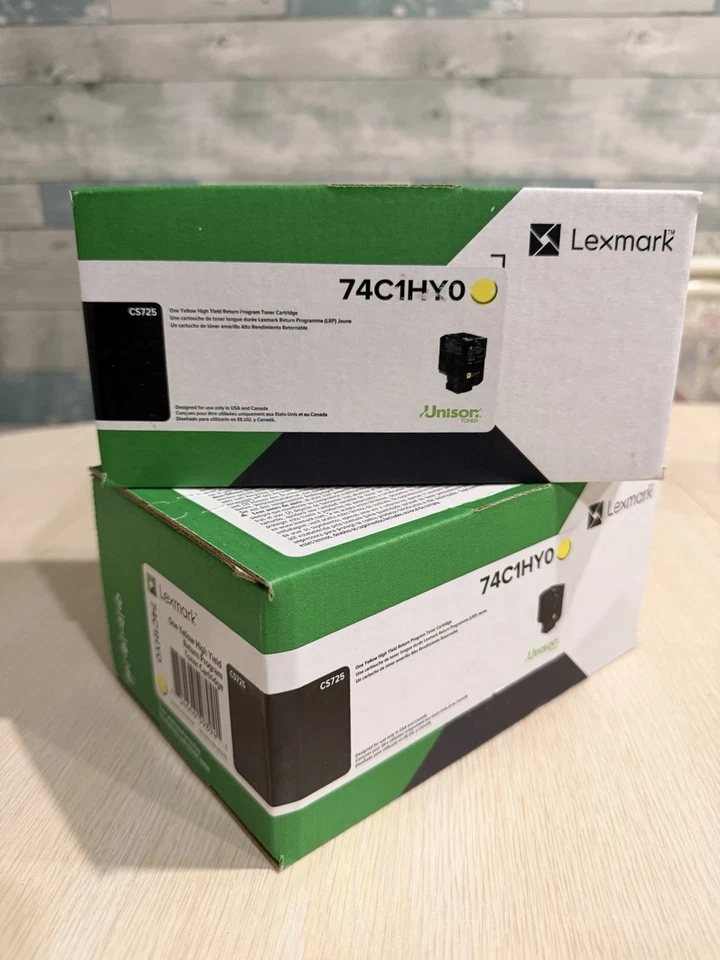 Cartucho de tóner genuino Lexmark 74C1HY0 amarillo de alto rendimiento (NUEVO SELLADO) Foto 4 de 4