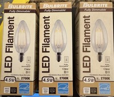 Bulbrite LED Fully Dimmable Filament Bulbs 4....