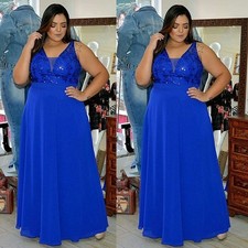 Royal Blue Plus Size Mother of The Bride Dresses V Neck Wedding Evening Gown