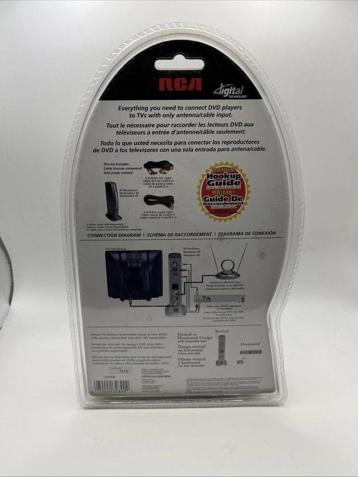 RCA Converter RF Modulator CRF935 S-Video / A/V DVD Gaming Camcorders Hookup Box - Image 2 of 2