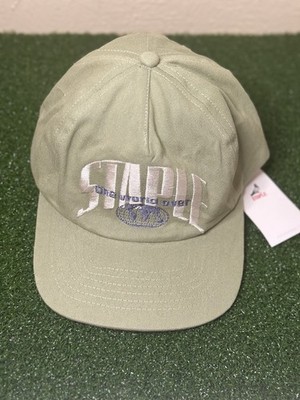 Staple The World Over Snapback Hat Green One Size Adjustable Embroidered Cotton