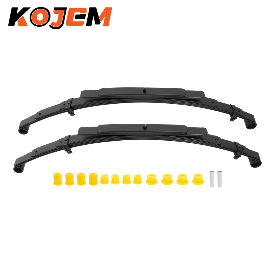 Par de resortes de hoja traseros de 2 piezas con buje para Nissan Xterra 4,0 L 2005-2014 1,5" Foto 3 de 4
