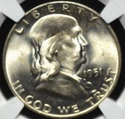 1951 D FRANKLIN HALF DOLLAR NGC MS 64 FULL BELL LINES SMOOTH AND SILKY BRIGHT