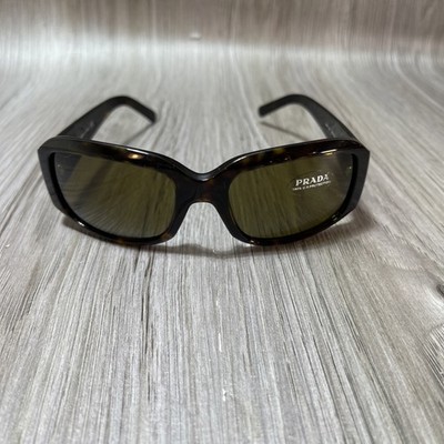 VINTAGE PRADA SPR12H 2AU-2P1 56mm Brown Tortoise Sunglasses Made