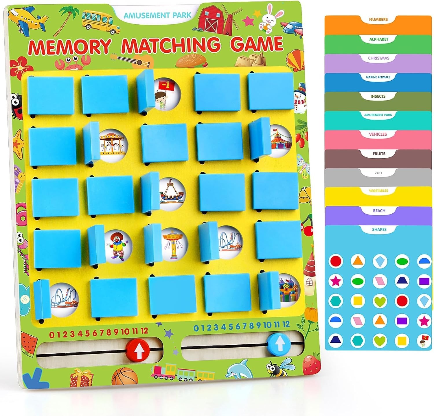 For Kids Ages 4-8, Flip To Win Wooden Board Games Travel