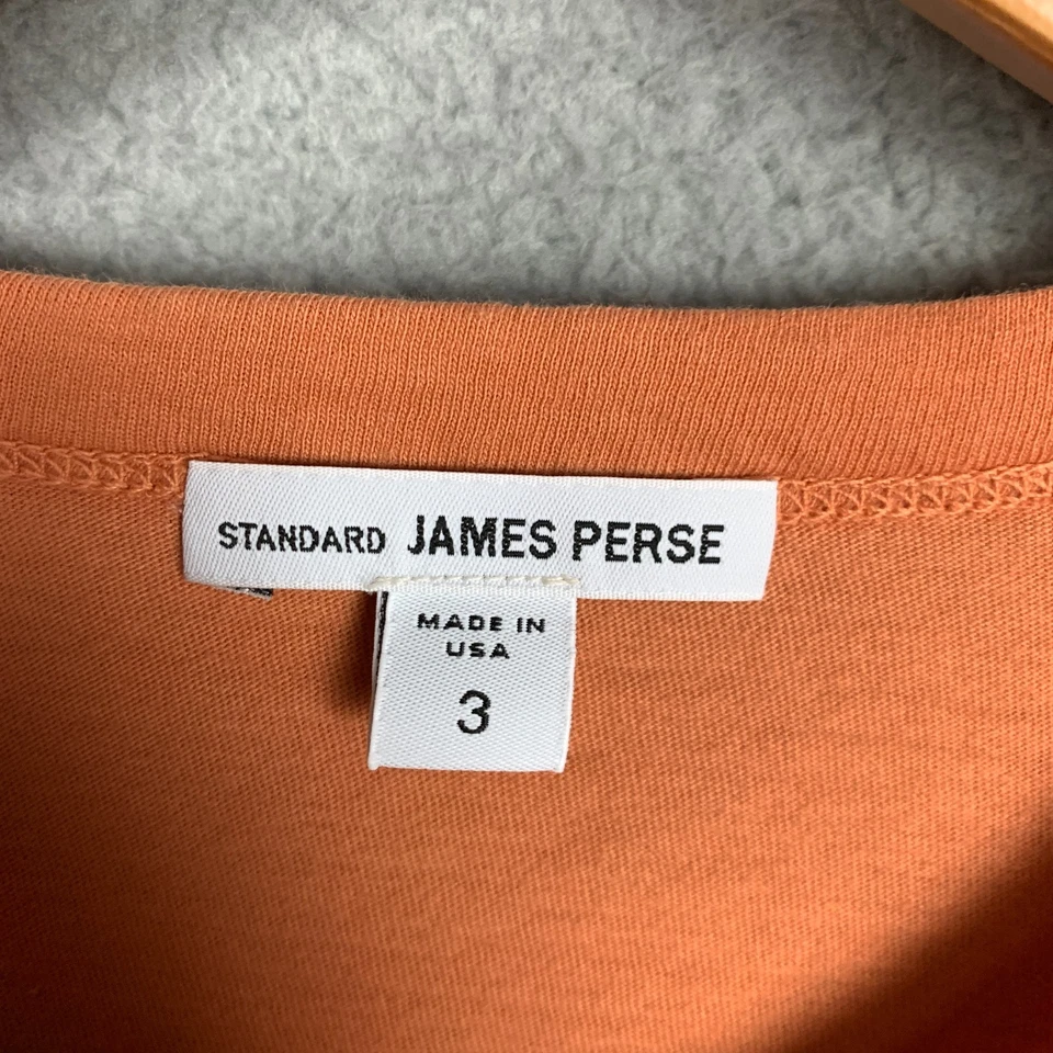 James Perse T-Shirt Mens 3/Large Orange Blue Pigment Short Sleeve Crew Lot of 2 - Image 4 of 4