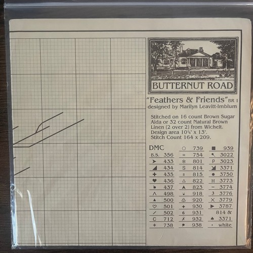 Butternut Road Feathers and Friends Cross Stitch Pattern - Picture 2 of 2