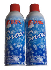 2 Cans Artificial Snow Spray Can Christmas Holiday Window Display Art 9 oz Can