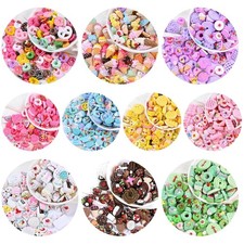Assorted Slime Charms Set - 100 pcs Resin Cabochons
