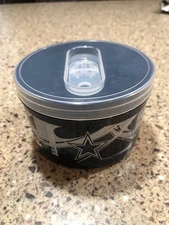NFL DALLAS COWBOYS Plastic Dip Snack Container W/Lid 11.5oz Licensed Item