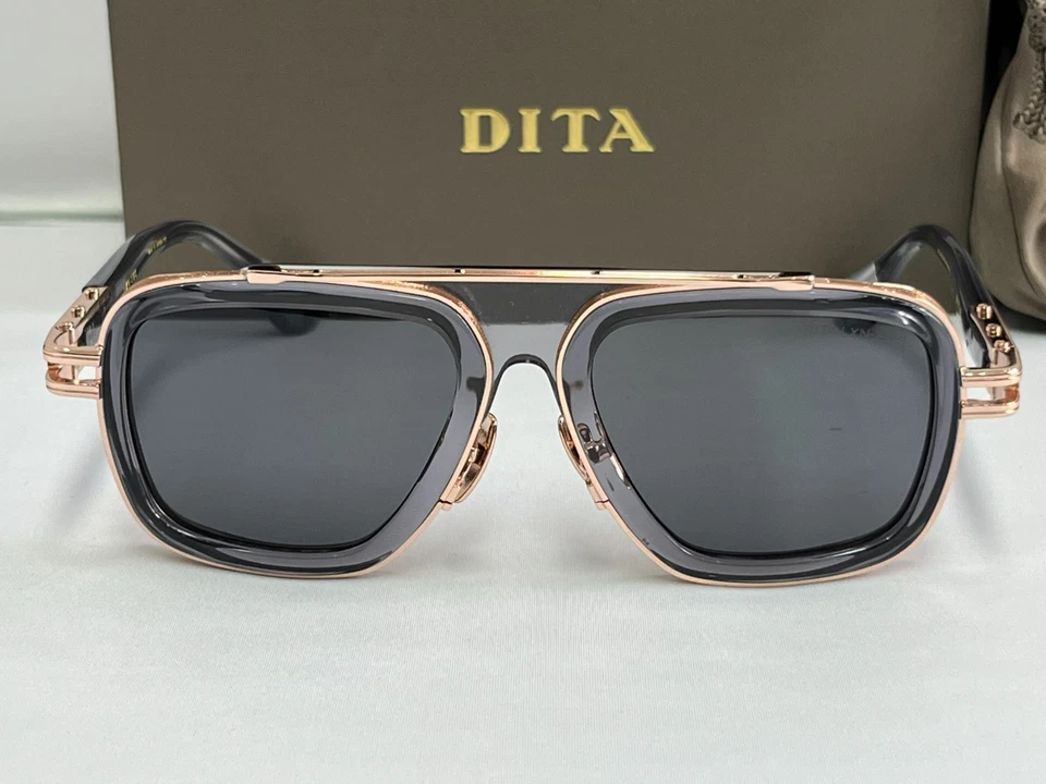 Gafas de sol LXN-EVO DT DTS403-ROV-GRY-57 gris mate/dorado metal lentes azules Foto 3 de 4