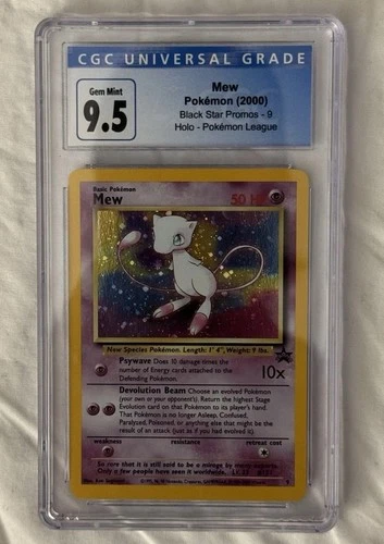 Mew Black Star Promo Holo Pokemon #9 2000 CGC Gem Mint 10 (Blue Label 9.5)
