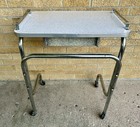 Authentic Mid Century Modern 1960s One Drawer Laminate & Chrome Stand On Wheels — photo 5