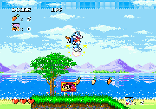 Tiny Toon Buster's Hidden Treasure - Sega Genesis Game - Picture 2 of 6