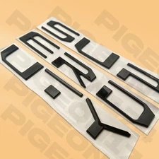 3D Front Hood Super Duty Letter For 2017-2022 F-250 F-350 ABS Emblem Gloss Black