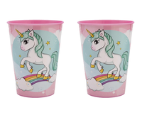 Einhorn Unicorn Kinder Becher Trinkbecher 260Ml Kunststoff Bpa Frei 2Er Set