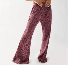 Free People Intimately You I Thermal Wide Leg Lounge Pants acai S NWOT