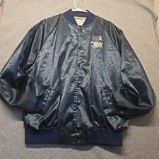 Satin's Jacket Men's Size XL Made in USA Blue Vintage Eagle Express Mail 80-90's