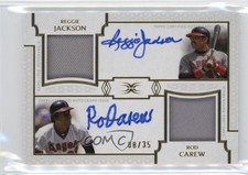 2024 Definitive Collection Dual Relics 8/35 Rod Carew Reggie Jackson Auto 6fs