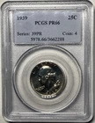 1939 Proof Washington Quarter PR66 PCGS - RARE Only 8,795 minted