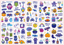 10 X Kids Halloween Temporary Waterproof Tattoos Stickers Removable US WE 